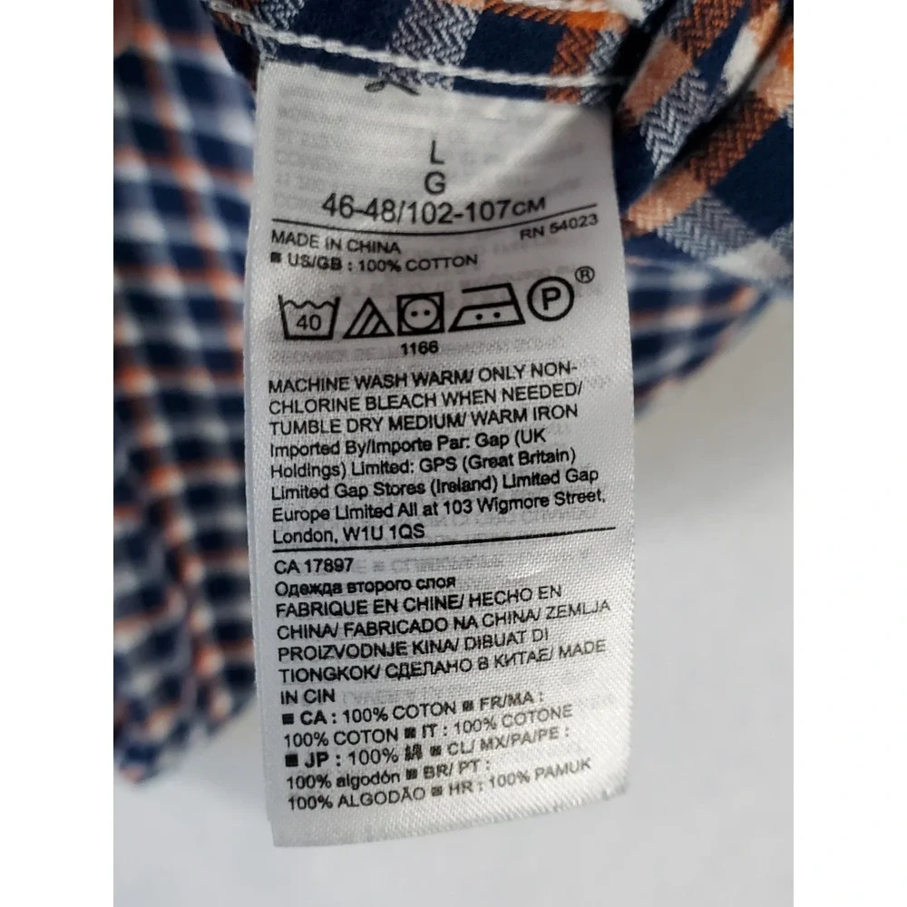 Banana Republic‎ Luxe Flannel Slim Fit Plaid Button Down Shirt Men's Large